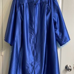 Shiny Royal Blue Graduation Gown Used Good 