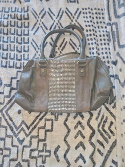 Grey rhinestone Steve Madden purse.