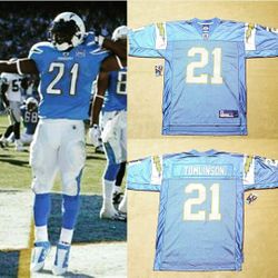 Tomlinson Chargers jersey powder blue Sz-M nike reebok jr seau jordan kobe lakers dodgers padres