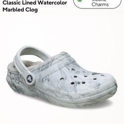 Men’s Lined Marbled Grey Crocs Size 12