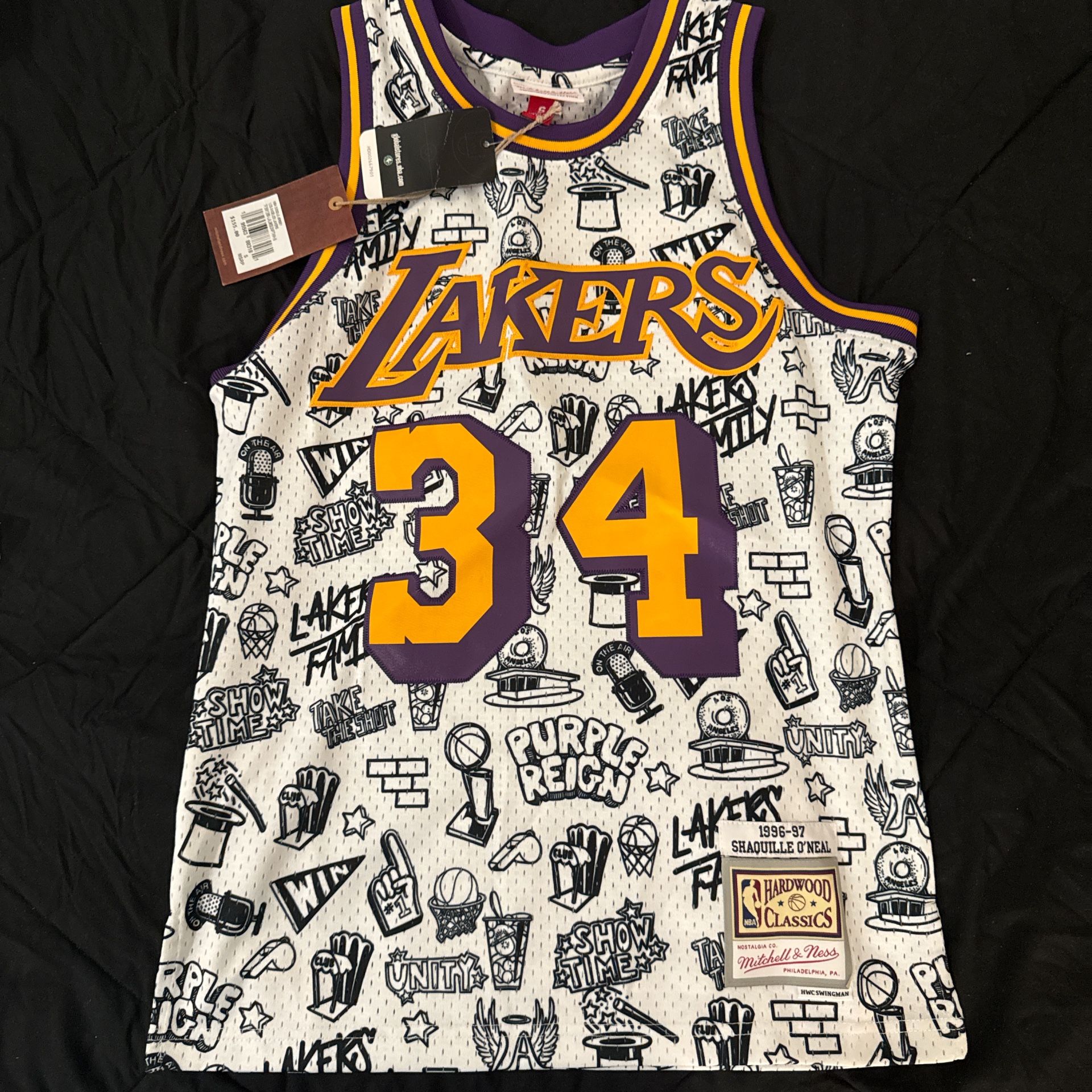 Shaquille O’Neal Doodle Laker Jersey Men’s Medium