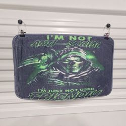 I'm Not Anti-Social, I'm Just Not User Friendly Grim Reaper Mat
30.5 x 19 inches 
New without tag 
Very soft