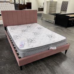 New Full  Bed Frame With Mattress 