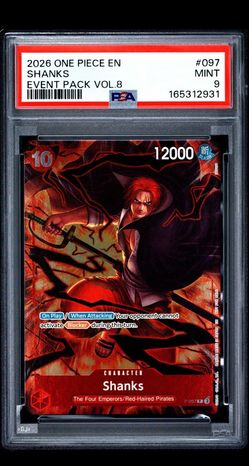 One Piece Shanks P-097 PSA 9 Mint