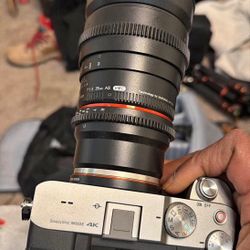 Sony a7c full frame camera whit 35mm 1.5 rokinon