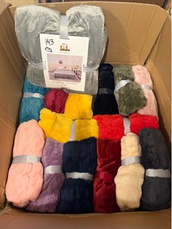 New king blankets $25 each will fit queen