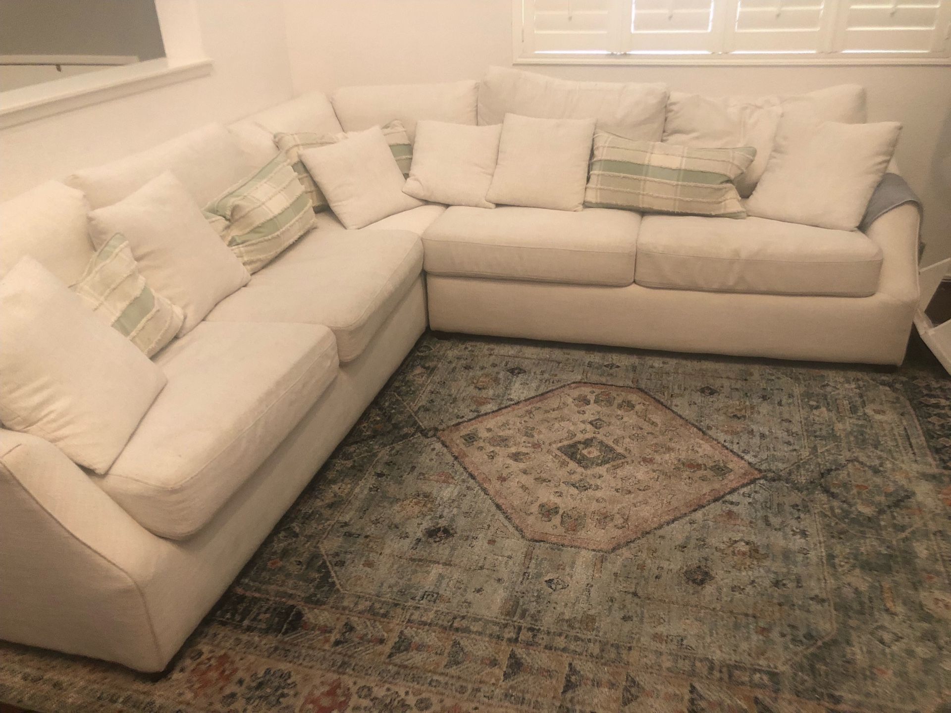 Cream Sectional In Great Condition