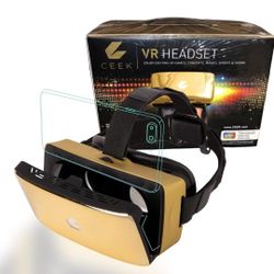 CEEK - VR Gold Headset (Fits Screens 5" - 6.3") New In Sealed Box