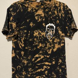 Women’s Bad Bunny El Conejo Malo Black Tie Dye T-Shirt, Size S