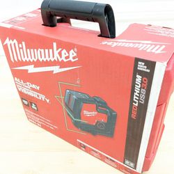 Milwaukee RED LITHIUM 3.0 USB Rechargeable Green Cross Line Laser 