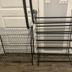 shoe racks $15 and $30