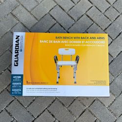 BATH BENCH W/ BACK AND ARMS