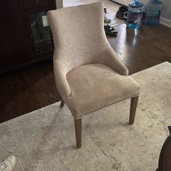White Chenille Chair