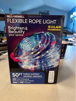 Solar powered LED decorative lights with 8 modes and remote control