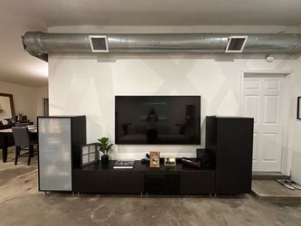 Ikea Besta Black/Brown TV Media and Storage Unit