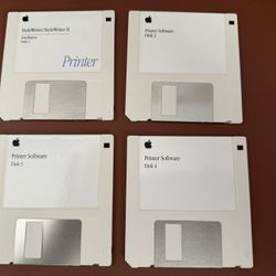 Vintage Apple Macintosh StyleWriter II Printer Software – 4 Floppy Disks v1.0 v1.1