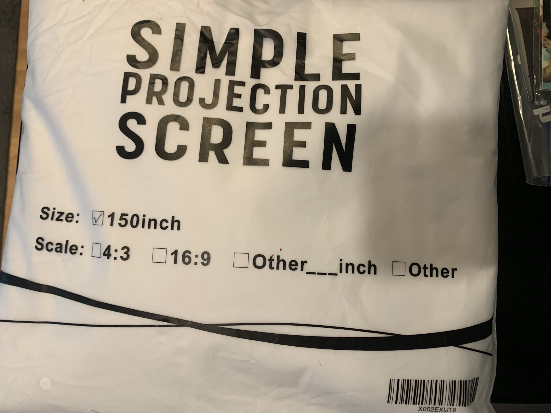 Projection Screen 150” 