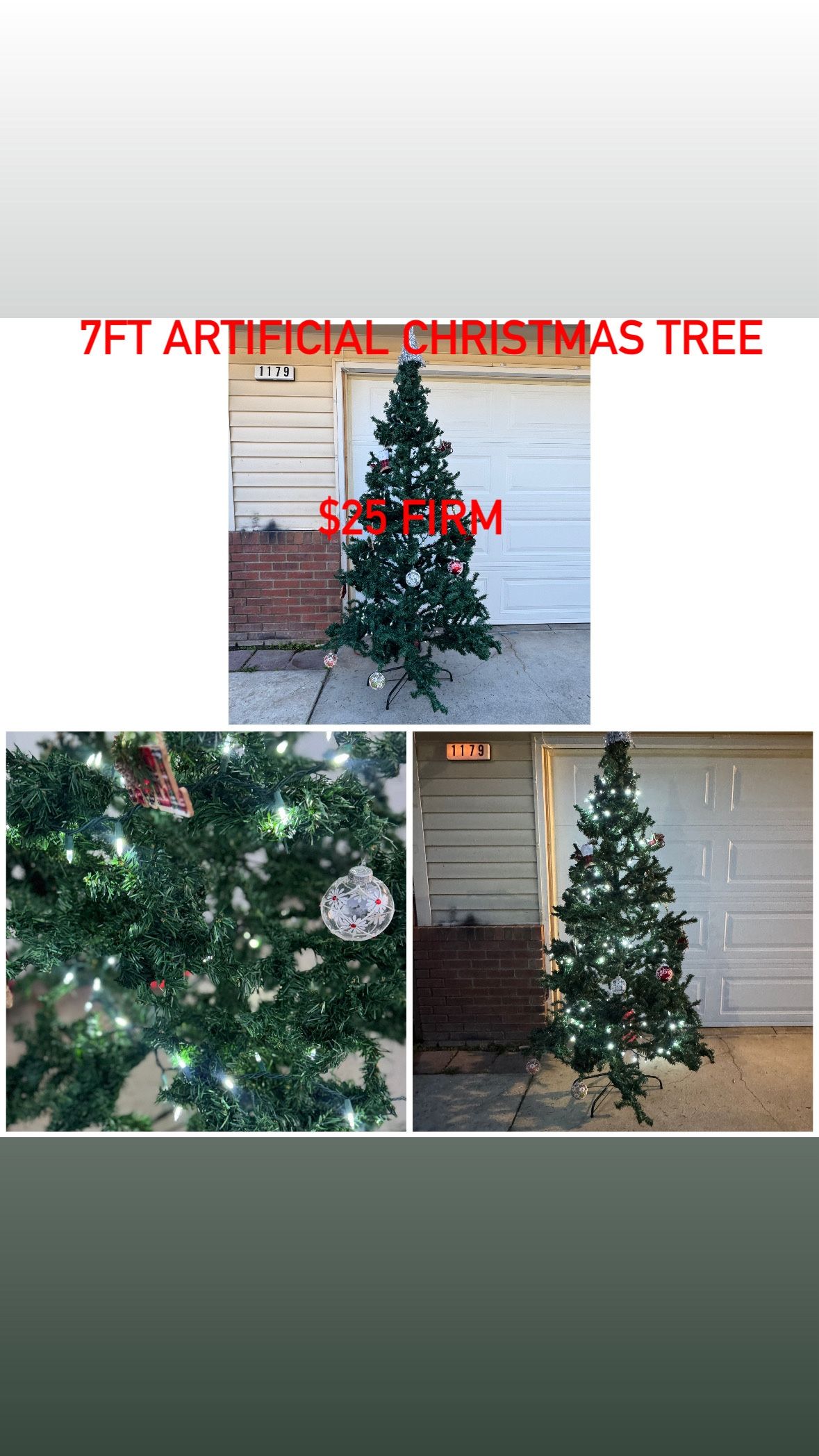 7FT Artificial Christmas Tree 
