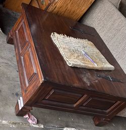 Wood coffee table