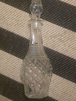 Vintage Anchor Hocking Wexford Clear Glass Decanter with Stopper