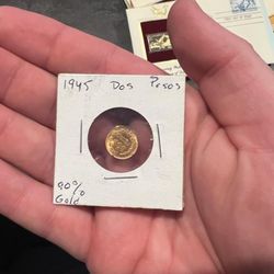 1945 Gold Dos Pesos 