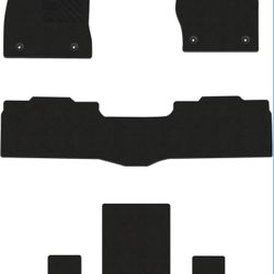 Upgraded Carpet Floor Mats For Ford Explorer 6 Seats 2020 2021 2022 2023 2024 2025 - Custom Fit Car Liner with Non-Slip Backing and Driver Heel Pad