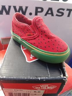 Kids watermelon print Van's size 5c