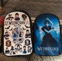 Wednesday Addams Family Graphic Backpacks – Set of 2