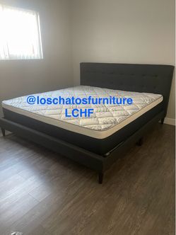 King size bed frame and mattress