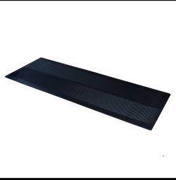 New Open Box Climatex 27" X 10’ Indoor/Outdoor Rubber Runner Mat, Black