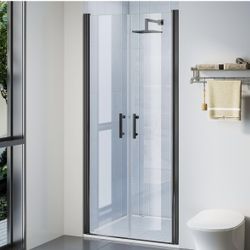 42”W x 72”H Frameless Pivot Shower Door, Pivot Swing Shower Glass Door 1/4"(6mm)