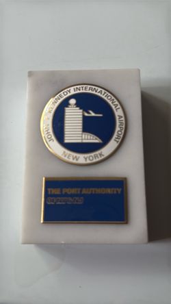 Marble jfk airport paperweight