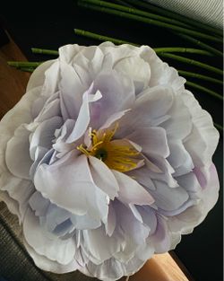 10pc NEW Michaels Ashland "Faux Real" Light Blue Peony Stems NWT