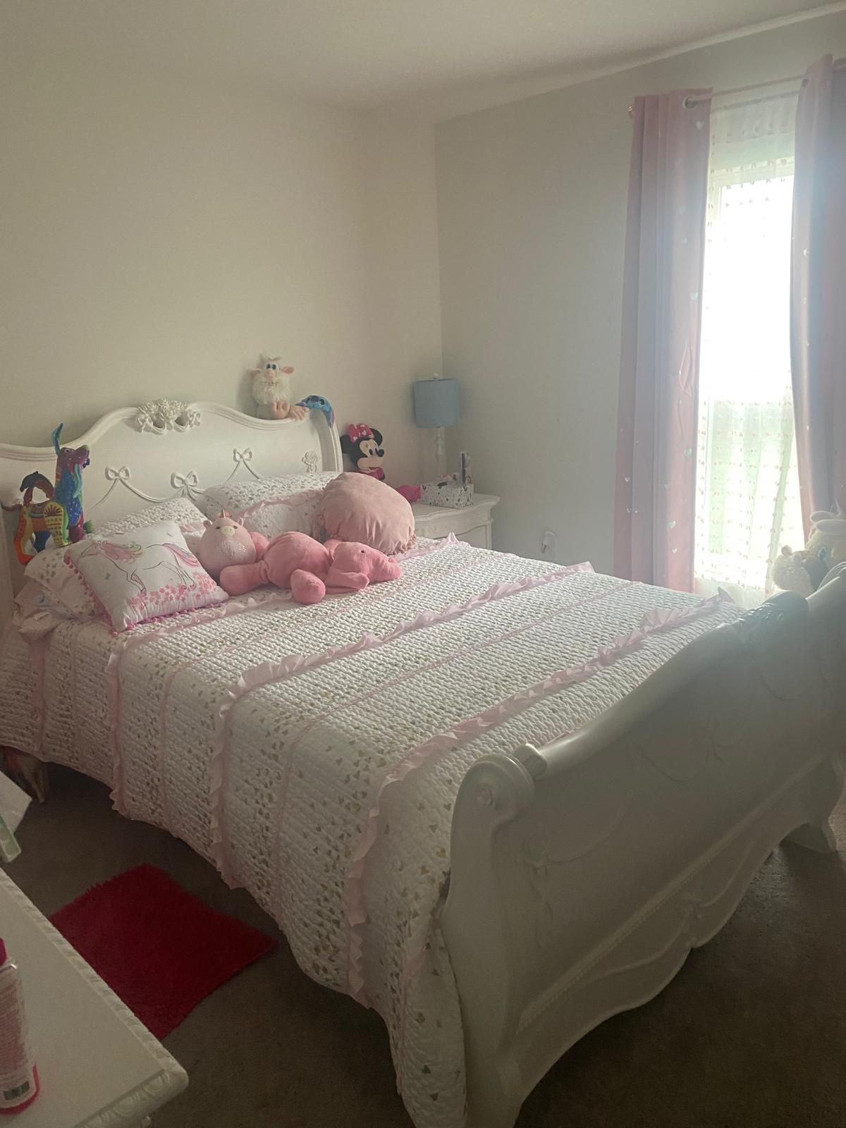 Disney Princess Fairytale White Twin Sleigh Bed
