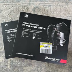 Mercury 8M0228537 Tow N Stow Outboard Cover SET for 200-300hp FourStroke, White NEW