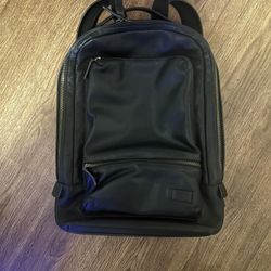 Tumi Harrison Black Leather Backpack 