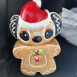 Stich Christmas Cookie Jar