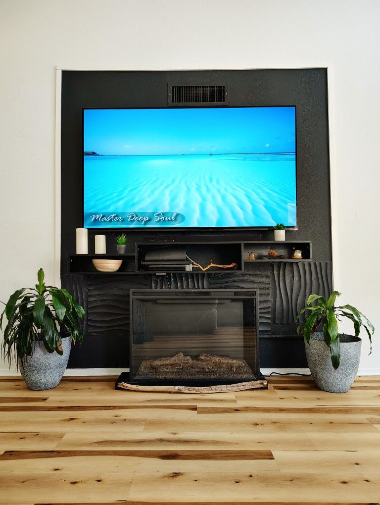 Fireplace And Plants