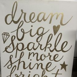 Dream Sparkle Shine Bright Canvas