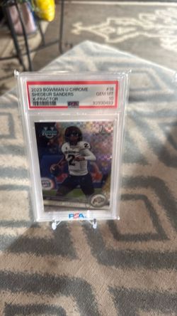 Topps 2023 Bowman University Chrome Shedeur Sanders #16 X-Fractor SGC 10