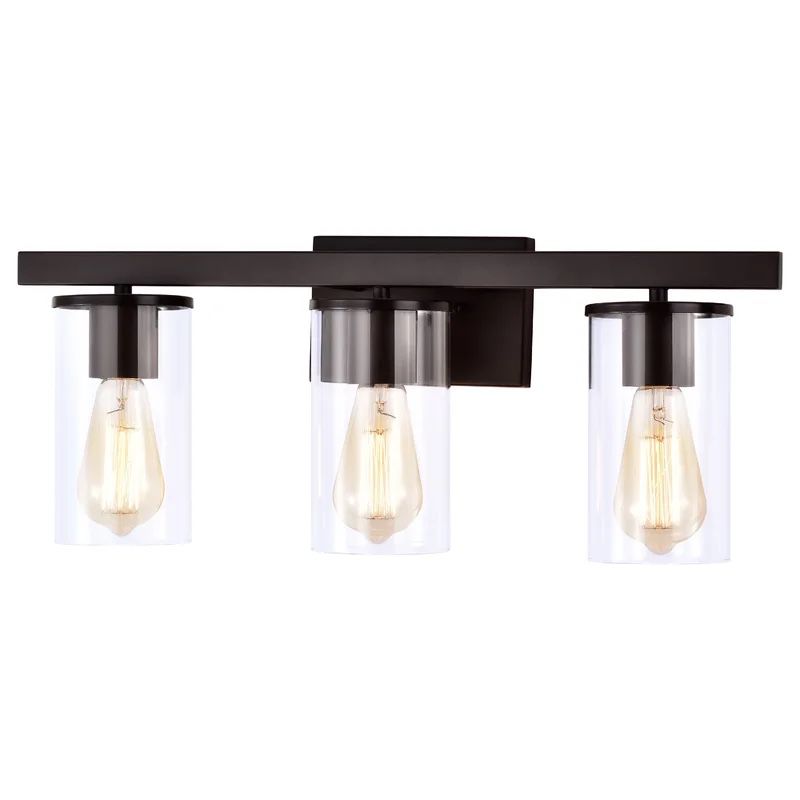 Cristian 3 - Light Dimmable Vanity Light. Finish: Oil-Rubbed Bronze. 9.25'' H X 23'' W X 6'' D MSRP $72.99. Our Price $39 + sales tax  