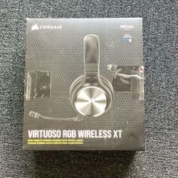 CORSAIR VIRTUOSO RGB WIRELESS XT Multiplatform Gaming Headset With Bluetooth - Dolby Atmos - Broadcast Quality Microphone - iCUE Compatible- PC, Mac, 