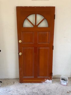 36” solid wood door
