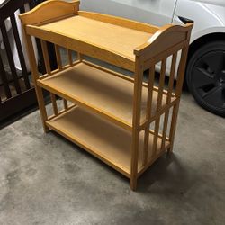 Crib And Diaper Table For Sale