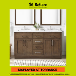 OVE Decors Alonso Bath Double Sink Vanity 60" in Brown