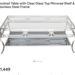 Clear Glass Coffee Table 