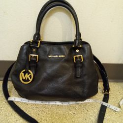 Michael Kors Black Leather Shoulder Or Crossbady Bag 