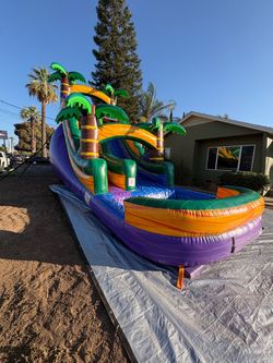 Inflatable Water Slide with Pool
