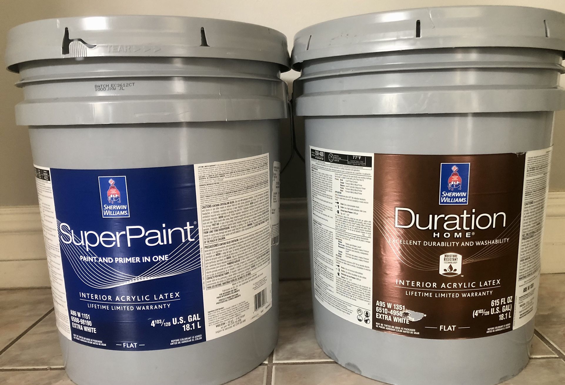 Lazy Gray & Agreeable Gray $130 Each/ Interior Sherwin Williams Paint! New Unopened!