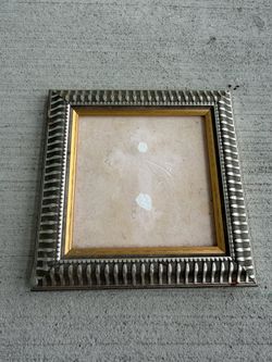Vintage Rosemary Nelson Texas Decorative Picture Frame 5.5” x 5.5” Silver Tone Gold Accent